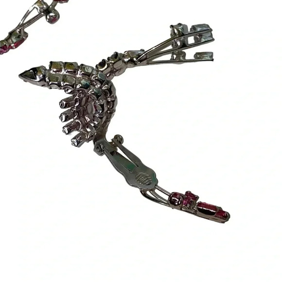 Vintage Barbie Pink Silver Tone Climber Silver Tone Clip On Earrings - Picture 8 of 9